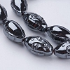 Non-magnetic Synthetic Hematite Beads Strands G-P341-31-15x26mm-1