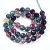 Natural Rainbow Fluorite Beads Strands G-T140-22C-3