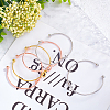 15Pcs 3 Colors Alloy Hollow Heart Open Cuff Bangles Set for Women BJEW-AN0001-57-5