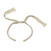 Braided Cotton Cord Bracelet Making MAK-L043-02G-06-1