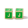 Rack Plating Brass Enamel Beads KK-B060-04G-02J-2