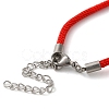 Milan Cord & 202 Stainless Steel Bracelets Making MAK-H004-01A-P02-3