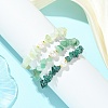 3Pcs 3 Styles Natural Mixed Gemstone Chip & Cultured Freshwater Pearl Beaded Stretch Bracelets Set for Women BJEW-JB13762-02-2