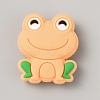 Frog Food Grade Eco-Friendly Silicone Focal Beads SIL-WH0006-29G-1