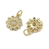 Brass Micro Pave Cubic Zirconia Pendants KK-I358-063G-I-2