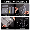 3-Tier Transparent Acrylic Minifigure Display Risers ODIS-WH0002-49-3