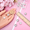 12Pcs Alloy Rhinestone Shank Buttons BUTT-GF0003-66-3