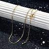 Rack Plating 1MM Brass Box Chain Necklaces for Women NJEW-H049-02G-1