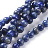Natural Lapis Lazuli Round Beads Strands G-I181-09-8mm-4