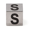 Tarnish Resistant 201 Stainless Steel European Beads STAS-M058-01S-P-1