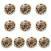 Tibetan Style Hollow Alloy Beads TIBEB-YW0001-12G-1