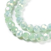 Round Full Rainbow Plated Faceted(32 Facets) Electroplate Glass Beads Strands X-EGLA-J130-FR17-2