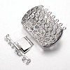 Brass Cubic Zirconia Box Clasps ZIRC-O020-08-NR-3