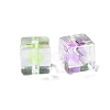 UV Plating Iridescent Transparent Acrylic Beads OACR-H112-09A-2