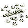 Brass Grade A Rhinestone Spacer Beads RSB028NF-10-1