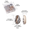 Printed Natural Cowrie Shell Beads SHEL-YW0001-02-3