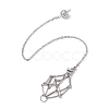 Tarnish Resistant 201 Stainless Steel Pouch Dowsing Pendulums PALLOY-JF02505-02-1