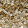 880Pcs Antique Golden Plated Large Hole Acrylic Letter European Beads PACR-PA0001-22-7