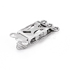 Tarnish Resistant 304 Stainless Steel Box Clasps STAS-P249-02P-2