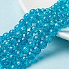 Crackle Glass Beads Strands CCG-Q001-8mm-06-1