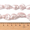 Electroplated Shell Pearl Beads Strands BSHE-A001-01A-4