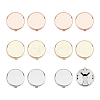 6 Pairs 3 Colors Brass Cufflink Settings FIND-FH0010-31-1