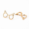 Brass Stud Earring Findings KK-Q766-015-NF-2