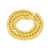 Electroplated Natural Lava Rock Beads Strands G-G984-08G-2
