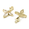 Brass Micro Pave Cubic Zirconia Pendants KK-C107-18B-G-2