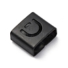 Ion Plating(IP) 304 Stainless Steel Square Slide Charms STAS-L132-01D-B-2
