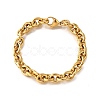 304 Stainless Steel Cable Chain Bracelets for Women BJEW-Q050-01B-G-1