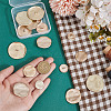 16Pcs 4 Styles 1-Hole Alloy Shank Buttons BUTT-HY0001-16MS-3