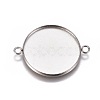 Tarnish Resistant 304 Stainless Steel Cabochon Connector Settings X-STAS-G127-14-25mm-P-1