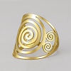 304 Stainless Steel Adjustable Cuff Rings RJEW-L129-05G-1