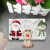 DIY Christmas Snowman & Santa Claus & Deer Fondant Food Grade Statue Silicone Molds XMAS-PW0001-024-2