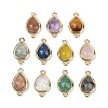 Natural Mixed Gemstone Faceted Connector Charms G-L514-048P-1
