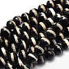 Tibetan Style Striped Pattern dZi Beads Strands TDZI-O005-10F-10mm-1