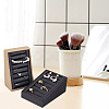 7-Slot Brushed PU Leather Covered Wood Finger Ring Display Trays RDIS-WH0006-25B-5