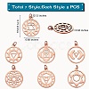 14Pcs 7tyle 304 Stainless Steel Pendants STAS-SZ0002-50RG-7