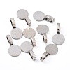 Tibetan Style Alloy Glue On Flat Pad Pendant Bails TIBEP-1124-AS-FF-5
