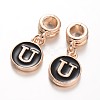 Alloy Enamel European Dangle Charms MPDL-M057-U-2