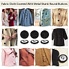 20Pcs Cloth with Aluminum Base Buttons BUTT-NB0001-77D-6