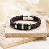 Braided Leather Cord Bracelets for Men BJEW-Z081-11P-02-1