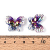 UV Plating Printed Opaque Acrylic Beads LS-PACR-N017-05B-3