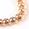 Electroplate Glass Beads Strands X-EGLA-Q062-6mm-A12-2