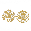 430 Stainless Steel Filigree Pendants STAS-T042-02D-2
