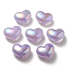 UV Plating Rainbow Iridescent Imitation Jelly Acrylic Beads OACR-C007-08A-1