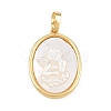Brass with White Shell Pendants SH-CBA56CE-08G-02-1