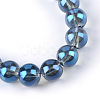 Electroplate Glass Beads Strands X-EGLA-Q062-8mm-A14-2
