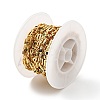 Rack Plating Brass Rectangle & Square Link Chains CHC-C015-01G-4